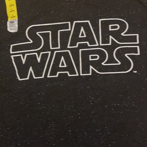 Officially Licensed Star Wars Block Logo Graphic Men’s Large Black T-shirt NWT - Picture 2 of 7
